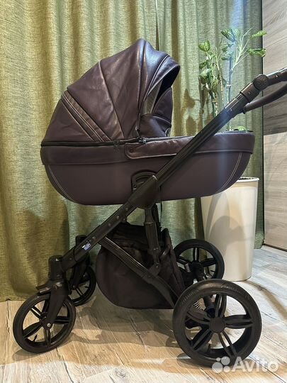 Коляска verdi 3 в 1 экокожа фиолетовый цвет