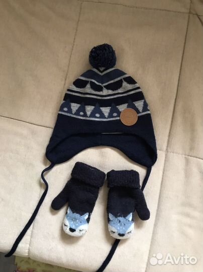 Шапка и варежки reima 46-48