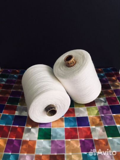 Нитки Хлопковые Белые Сороковка 44лх