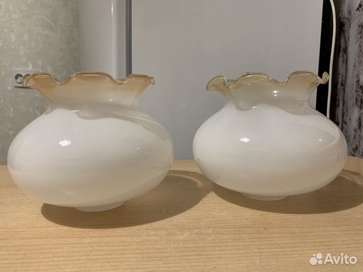 Плафоны для люстры стеклянные бу