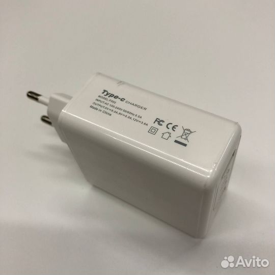 Сетевой адаптер 120W 2USB+3type-c F002, белый