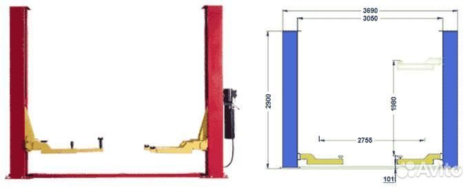 Подъемник двухстоечный T-32 armada (220-380В)
