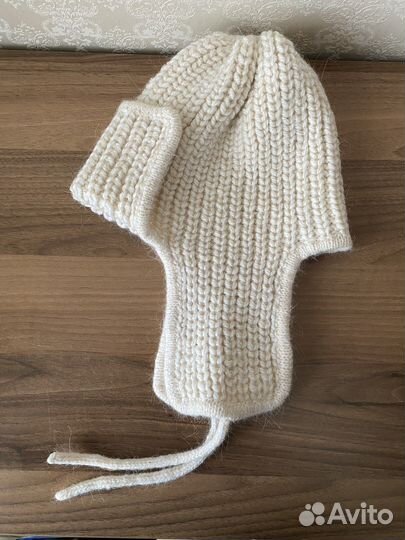 Шапка женская вязаная с ушками