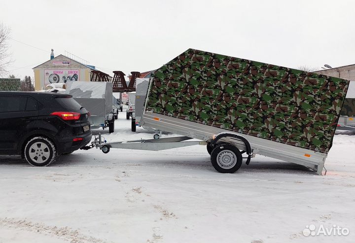 Прицеп оцинкованный 3.5х1.4х1.5 R13 с тентом Аэро