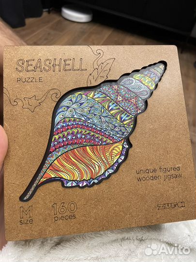 Деревянные пазлы ракушка