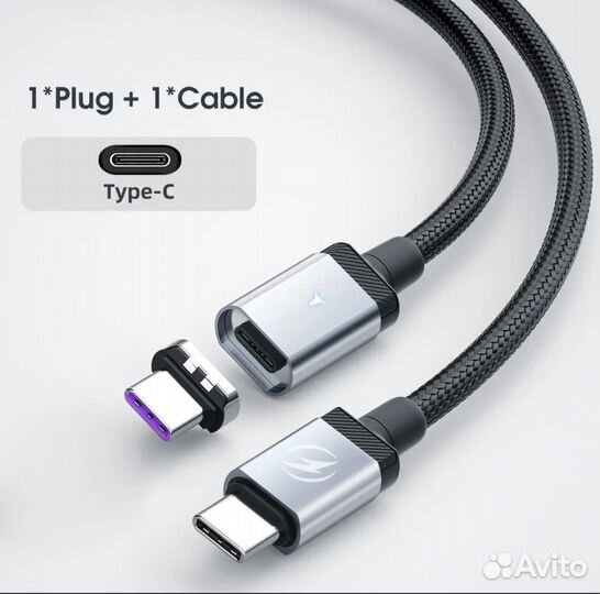 Новый магнитный кабель Usb C Super Charge 5 pin 1m