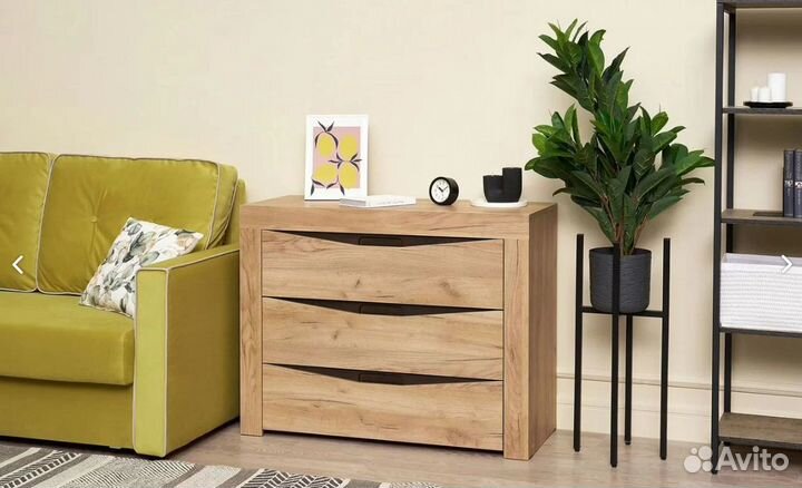 Комод 100см Паола км 701 дуб крафт золото