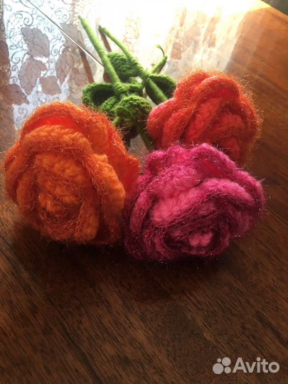 Вязаные цветы