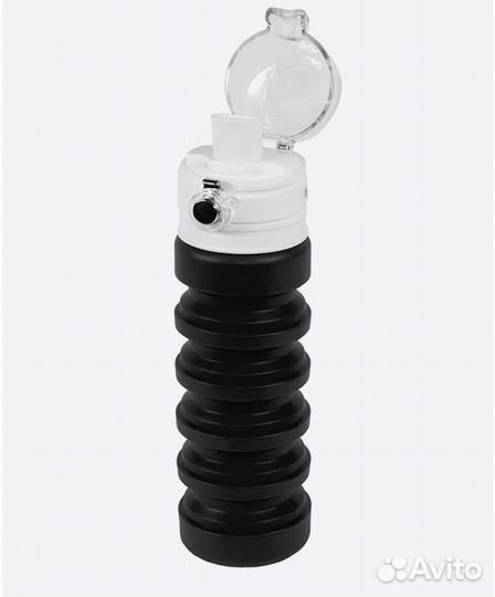 Бутылка для воды складная с карабином 550-250 мл