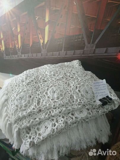 Вязаная скатерть СССР 1,6х1,6