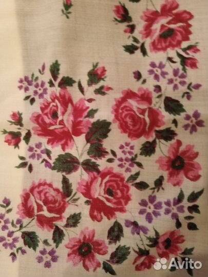 Павловопосадский платок. Шерсть. СССР. Винтаж