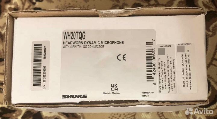 Микрофон проводной Shure WH20TQG