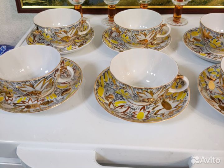 Чайные пары лфз СССР золотая ромашка