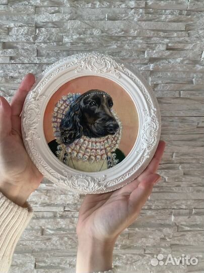 Портрет питомца маслом по фото