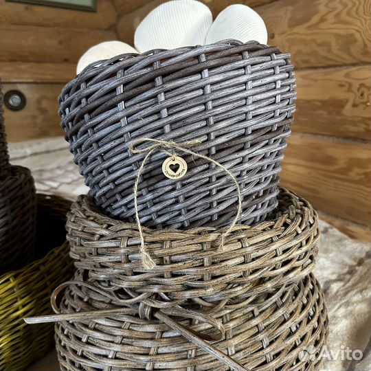 Кашпо из ротанга