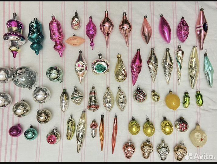 Игрушки стеклянные времен СССР