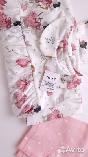 В наличии Next Пижама 2-3 года феи ночная рубашка