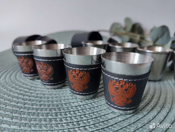 Рюмки походные металлические в чехле