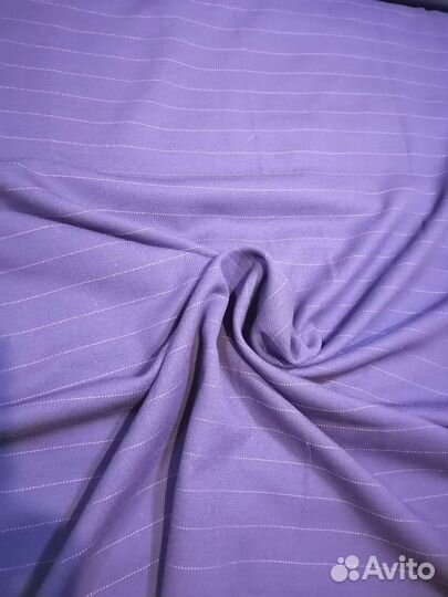 Ткань костюмная. Фиолетовая в полоску.Италия. 1,5м