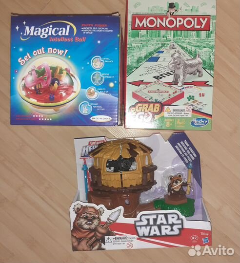 Игра монополия,Уно, Шар- лабиринт, Звездные воины