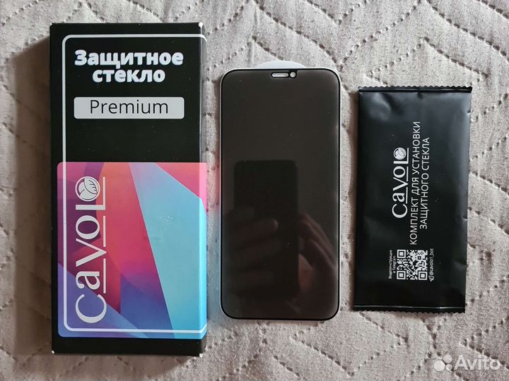 Защитное стекло iPhone 12/12 pro черный