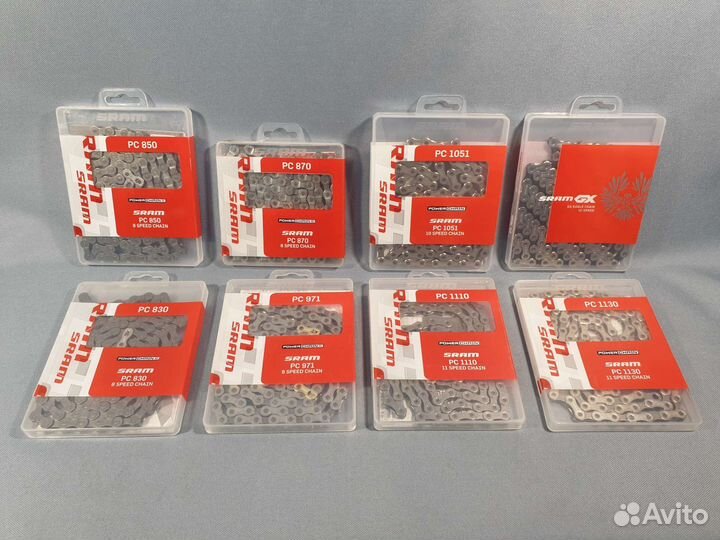 Цепи Sram на 8, 9, 10, 11, 12 скоростей (новые)