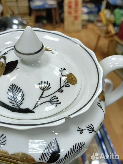 Сервиз чайный остатки с дефектами Вербилки Золот