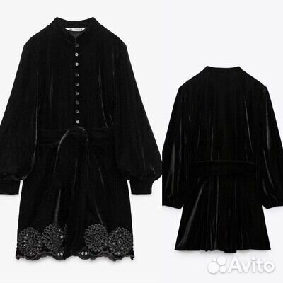 Бархатное платье zara