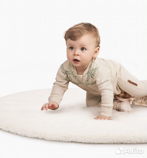 Меховой коврик-одеяло 130*130 happy baby