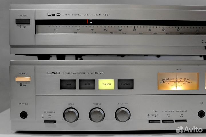 Комплект Аппаратуры Lo-D HA-78 / Lo-D FT-58, 1980г