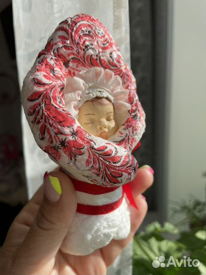 Ватная елочная игрушка