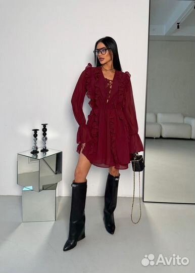 Шифоновое платье YSL