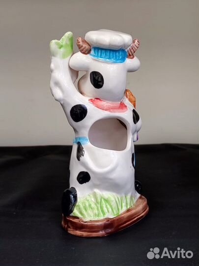 Статуэтка карандашница корова керамическая 16,5 см