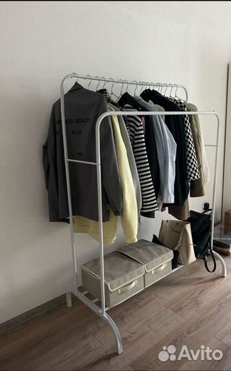 Вешалка напольная новая рейл белая чёрная