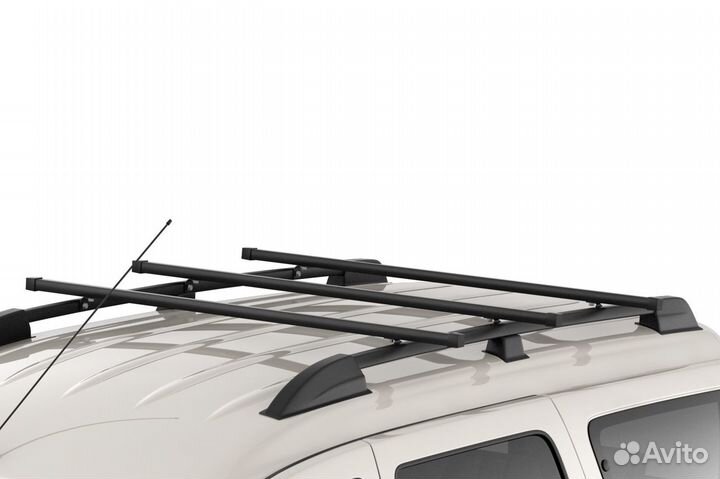 Рейлинги усиленные с дугами PT LADA Largus Black