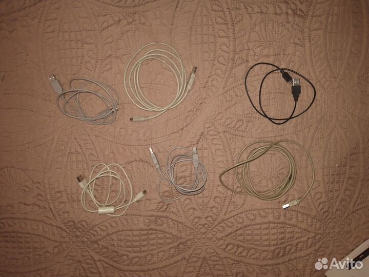 Кабели usb-a, usb-mini, usb-b (кабель для принтера