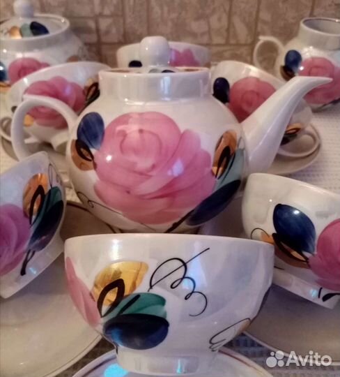 СССР. Дулево. Чайный сервиз на 6 персон