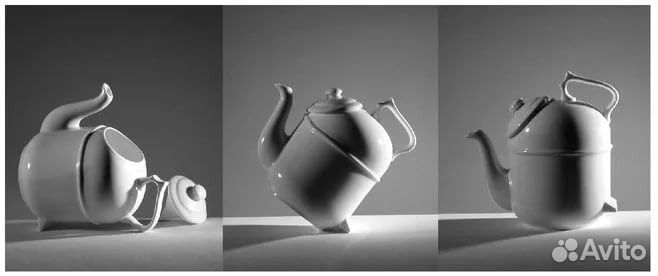 Заварочный чайник в трёх положениях