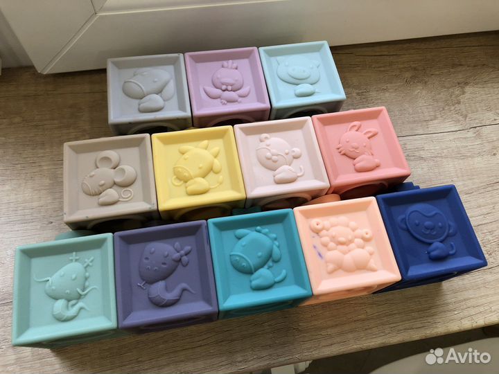 Мягкие резиновые силиконовые кубики числа