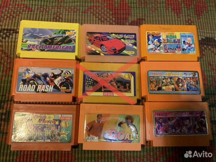 Картриджи для dendy денди 8 bit бит