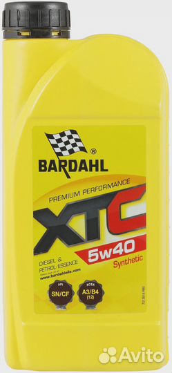 Bardahl Масло моторное XTC 5W-40, 1л