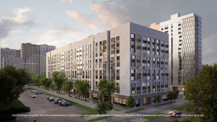 2-к. квартира, 63 м², 6/17 эт.