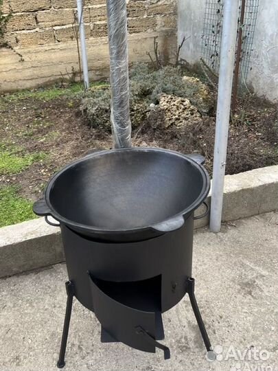 Комплект Печь учаг 3 мм и казан в наличии