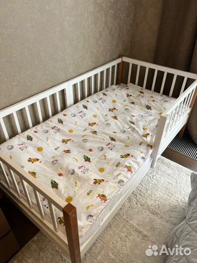 Кроватка из натурального дерева Лисенок детская с