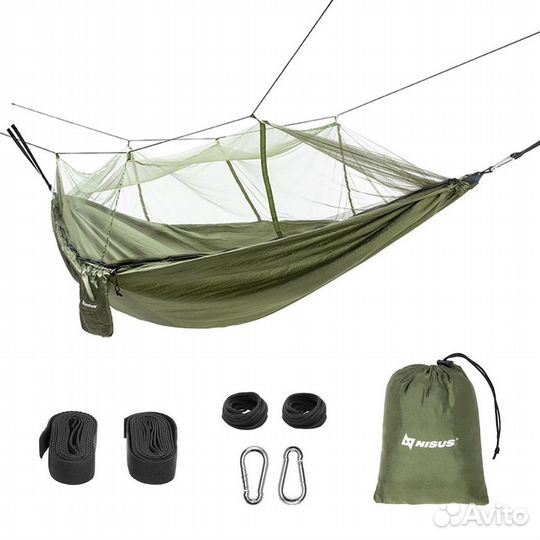 Гамак без планок 140 х 260 см с москитной сеткой