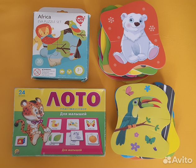 Пазлы + лото для малышей