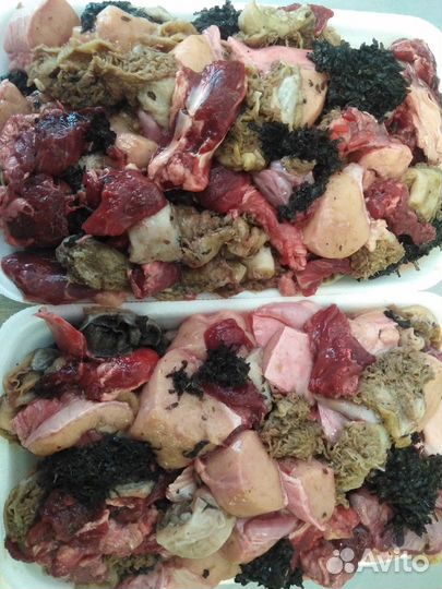 Натуральная еда для питомцев (мясо/субпродукты)