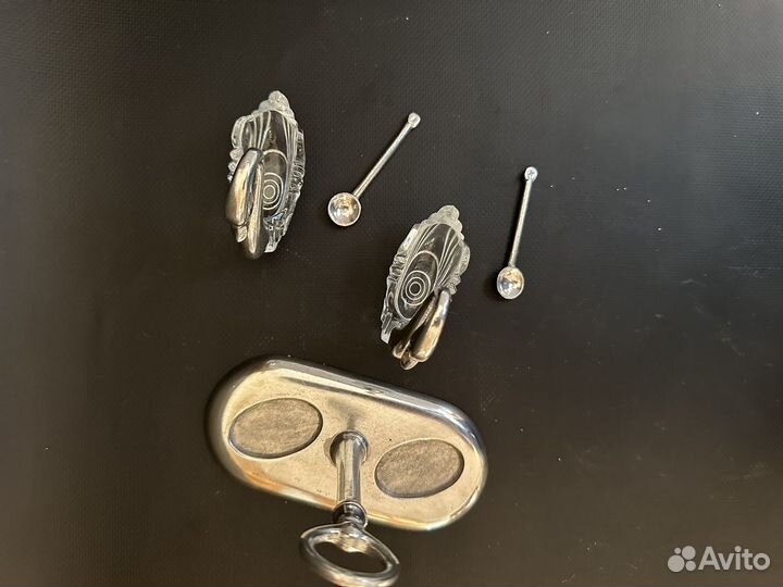 Набор для специй Лебеди, кобальт, подсвечник