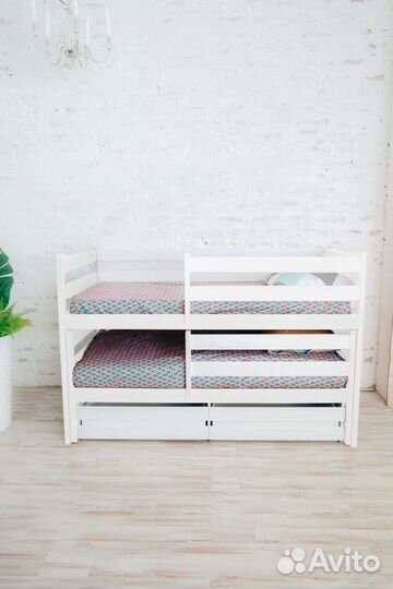 Кроватка детская с доп. местом матрешка эко из мас