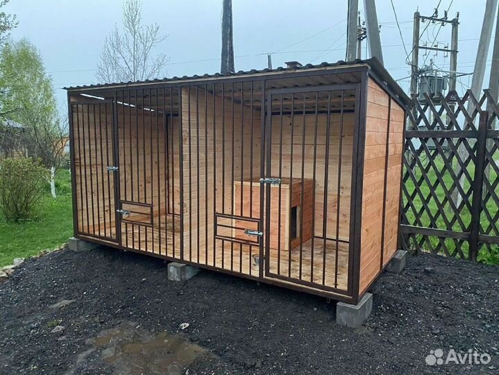 Вольер для собак с установкой